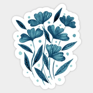 Cute florals - teal Sticker